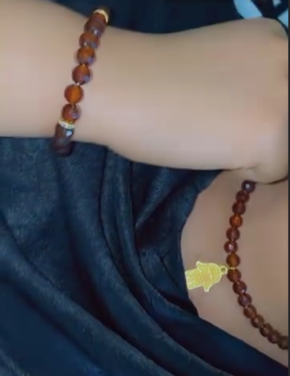 Golden Amber Hamsa Collection