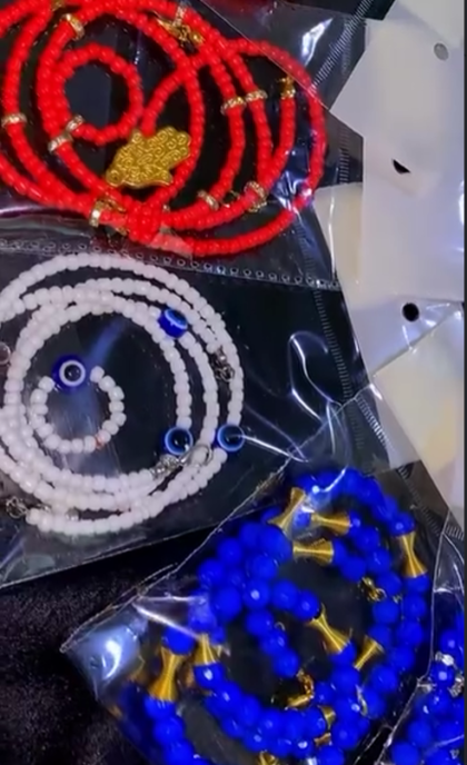 Alabaster "Nazar" Protection Necklace